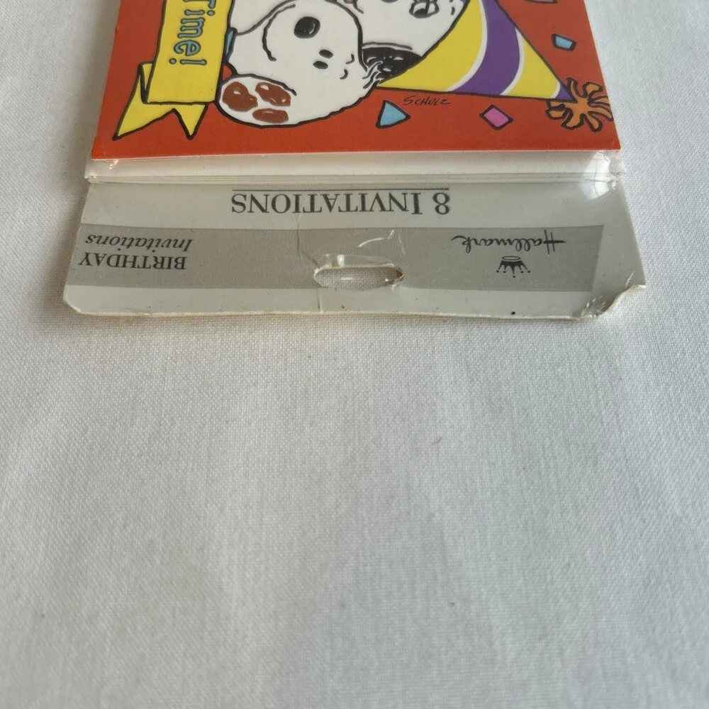 Peanuts Hallmark Birthday Invitations Snoopy Daisy Hill Puppies 8 Pack Sealed